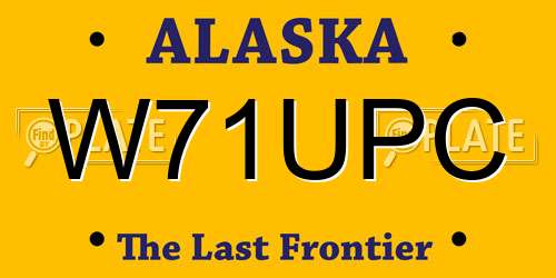 W71UPC Alaska License Plate