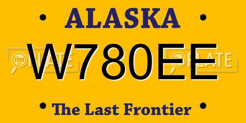 W780EE Alaska License Plate