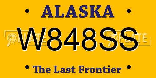 W848SS Alaska License Plate