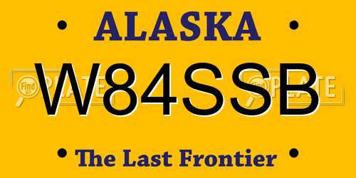 W84SSB Alaska License Plate