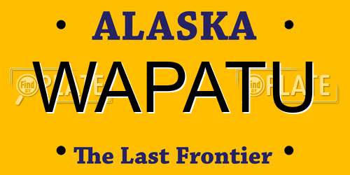 WAPATU Alaska License Plate