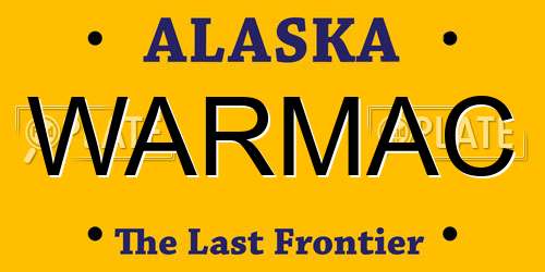 WARMAC Alaska License Plate