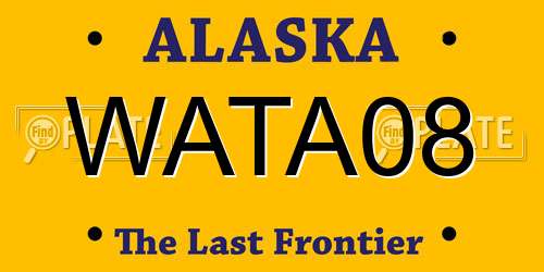 WATA08 Alaska License Plate