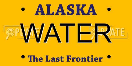 WATER Alaska License Plate