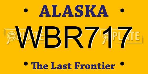WBR717 Alaska License Plate