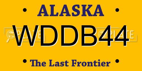 WDDB44 Alaska License Plate