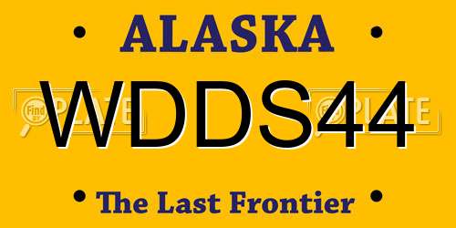 WDDS44 Alaska License Plate