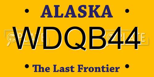 WDQB44 Alaska License Plate