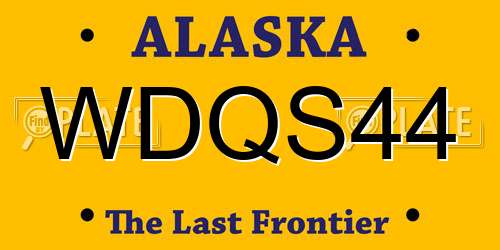 WDQS44 Alaska License Plate