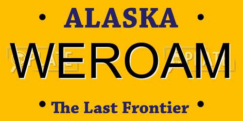 WEROAM Alaska License Plate