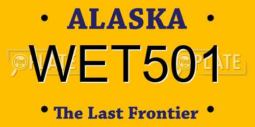 WET501 Alaska License Plate