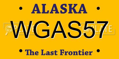 WGAS57 Alaska License Plate