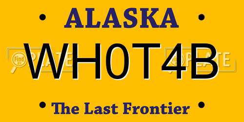 WH0T4B Alaska License Plate