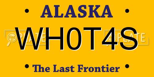 WH0T4S Alaska License Plate