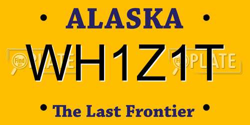 WH1Z1T Alaska License Plate