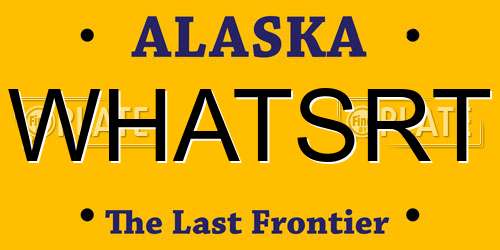 WHATSRT Alaska License Plate