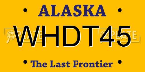 WHDT45 Alaska License Plate