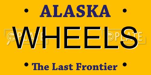 WHEELS Alaska License Plate