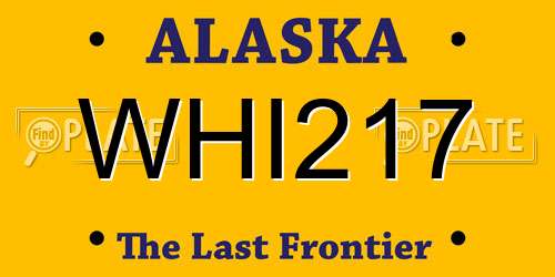 WHI217 Alaska License Plate