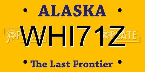 WHI71Z Alaska License Plate