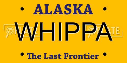 WHIPPA Alaska License Plate