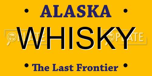 WHISKY Alaska License Plate