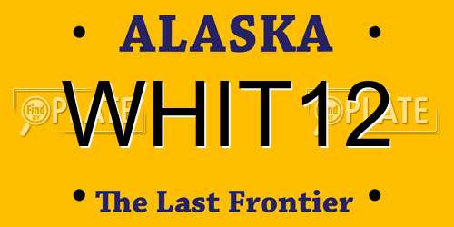 WHIT12 Alaska License Plate