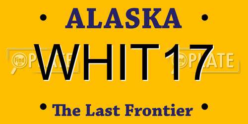 WHIT17 Alaska License Plate