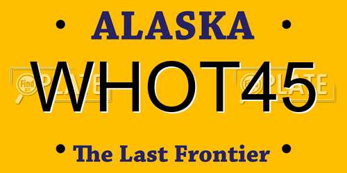 WHOT45 Alaska License Plate