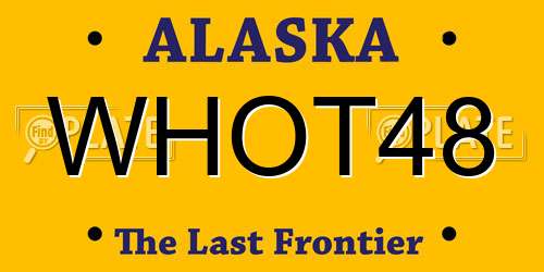 WHOT48 Alaska License Plate