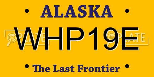 WHP19E Alaska License Plate