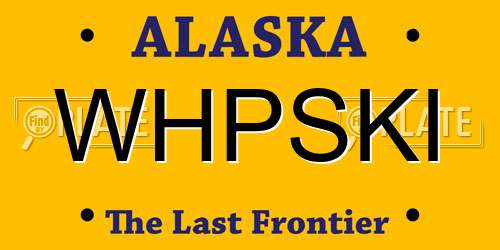 WHPSKI Alaska License Plate