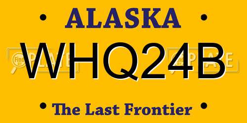 WHQ24B Alaska License Plate