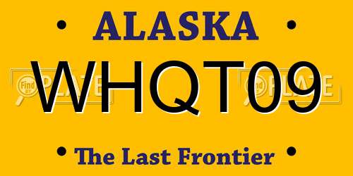 WHQT09 Alaska License Plate