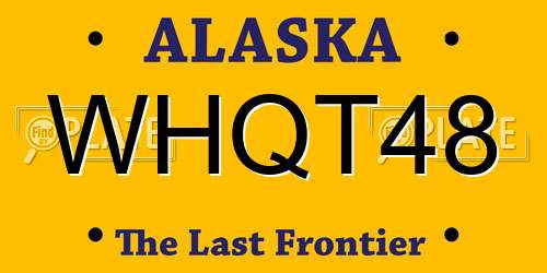 WHQT48 Alaska License Plate