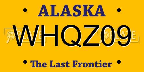 WHQZ09 Alaska License Plate