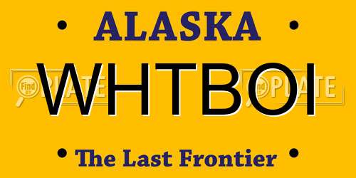 WHTBOI Alaska License Plate