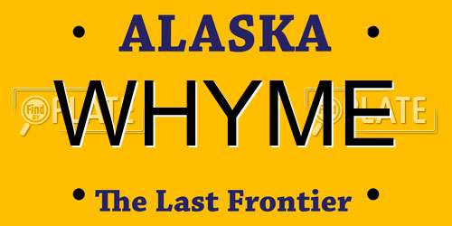 WHYME Alaska License Plate