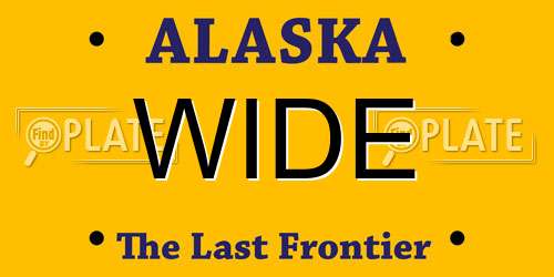 WIDE Alaska License Plate