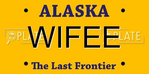 WIFEE Alaska License Plate