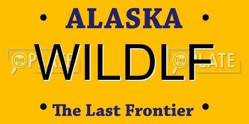 WILDLF Alaska License Plate