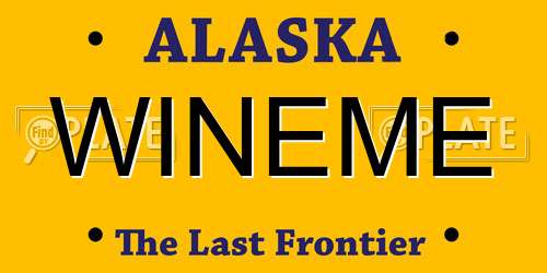 WINEME Alaska License Plate