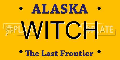WITCH Alaska License Plate