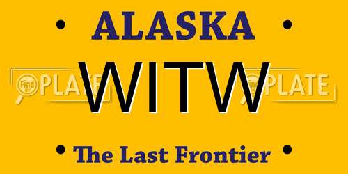 WITW Alaska License Plate