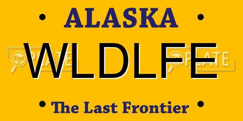 WLDLFE Alaska License Plate