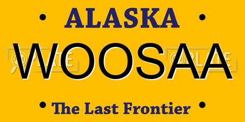 WOOSAA Alaska License Plate