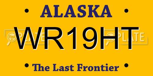 WR19HT Alaska License Plate