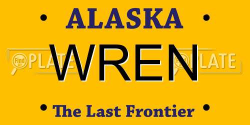 WREN Alaska License Plate