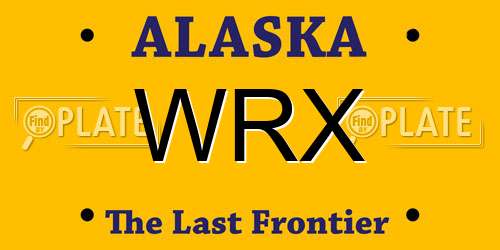 WRX Alaska License Plate