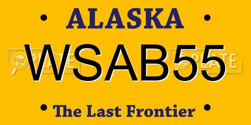 WSAB55 Alaska License Plate